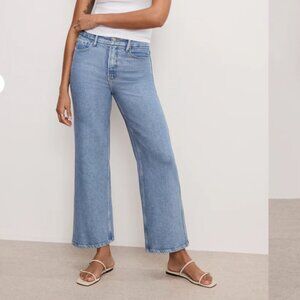 Good American Jeans - SOFT TECH GOOD SKATE WIDE CROPPED - INDIGO860